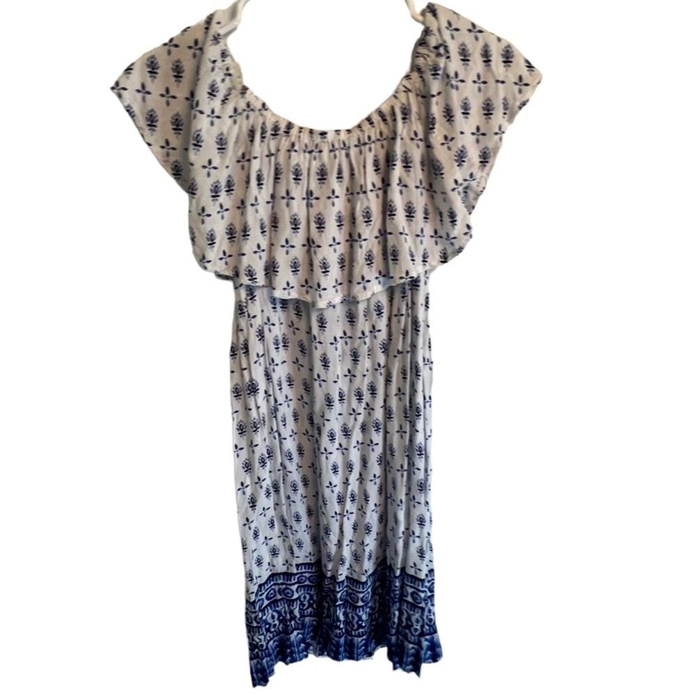 BEACH LUNCH LOUNGE Dress Womens Size Medium Evi Off Shoulder Shift M